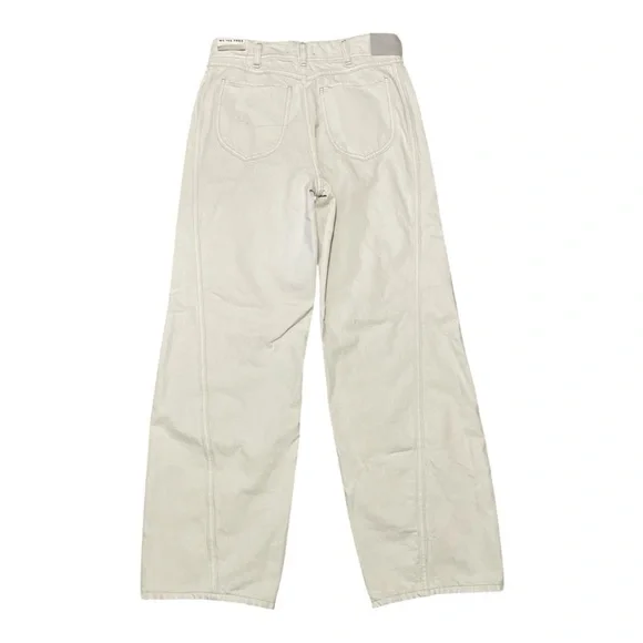 NWT We The Free Cream Straight Leg Jeans, Size 33 - Picture 3 of 5